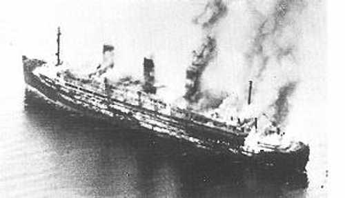 SS Ancona is sinking