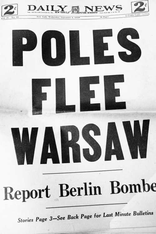 Polish invasion, daily news 1939 