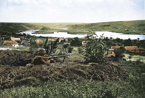 Hungarian machine-gun positions at the Don.