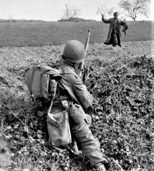 German soldier surrenders
