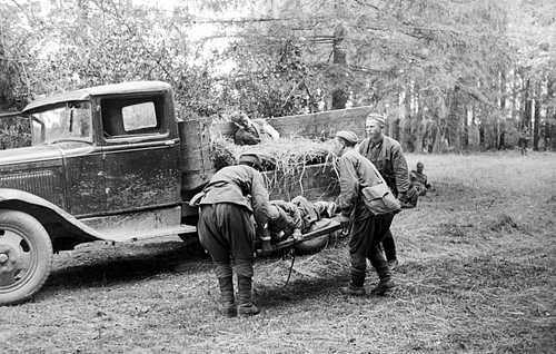 Unloading wounded