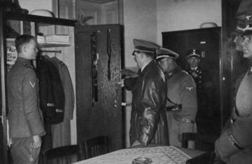 Hitler checking locker