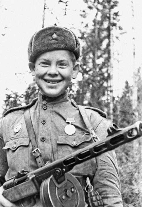 Russian boy soldier