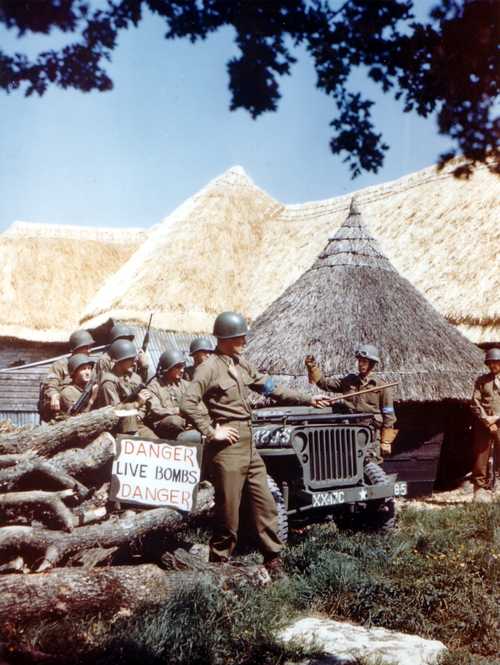 Soldiers and a Jeep
