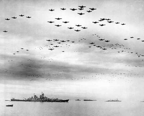 Planes in Formation for Japanese Surrender