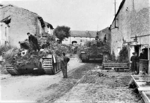 Tanks in a village