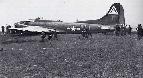 B-17F shot down near Aachen