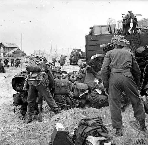 D-Day scene on Sword beach area
