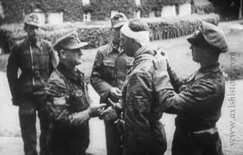 Receiving the Knight's Cross