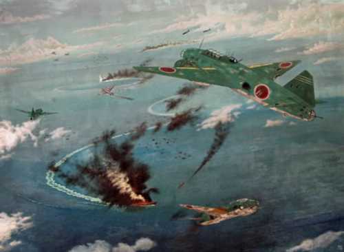 "Sea Battle off Bougainville Island"