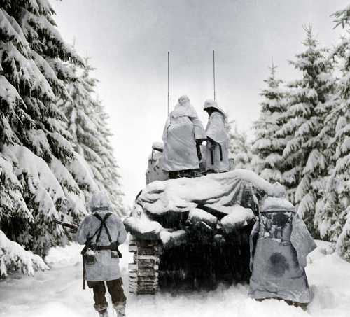 Tank and Infantry in the Bulge