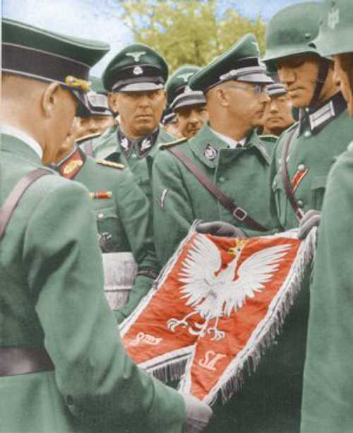 Hitler and Himmler with Polish pennant