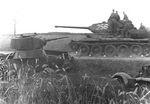 T-34 and T-26. 1944   
