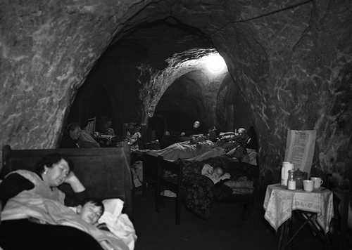 Air raid shelter, Hastings, September-October 1940