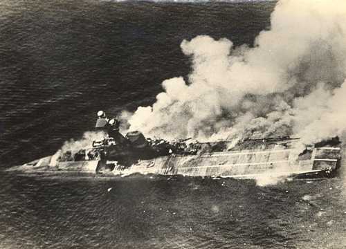 British Carrier Sinking