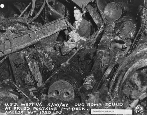 Unexploded Japanese bomb