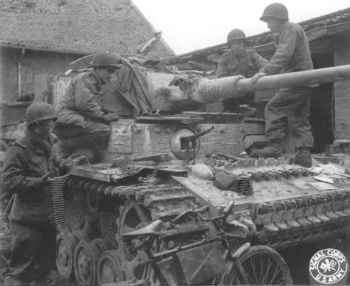 Inspecting a Panzer Tank
