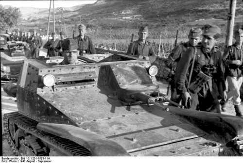LV/35 tankettes in the Balkans.