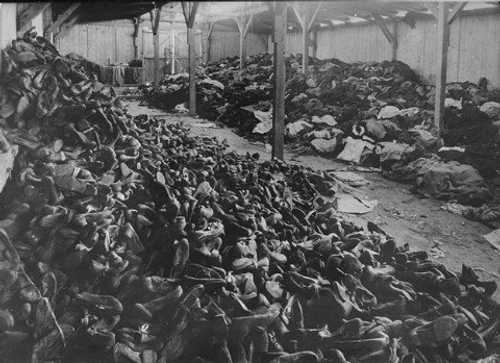 piles of clothes (Auschwitz)