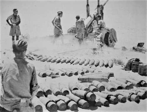 Artillery action in the desert