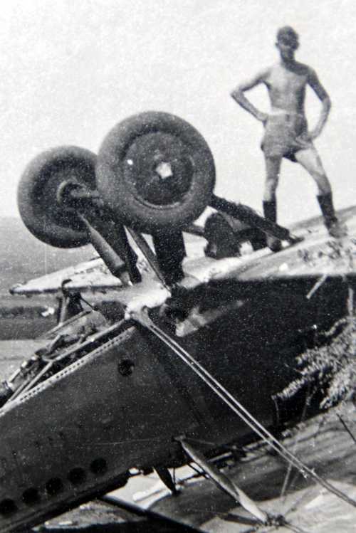 Downed enemy aircraft. 