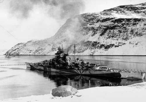 Tirpitz at anchor
