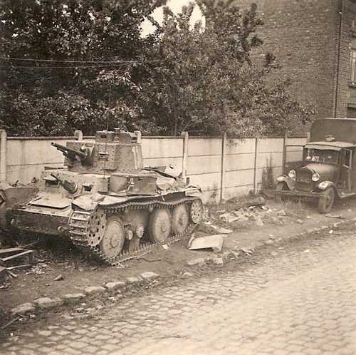 Panzer 38(t) heavily damaged