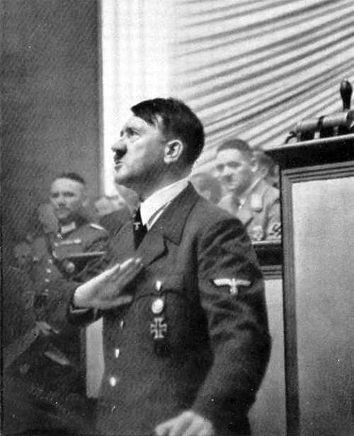 Hitler addresses the Reichstag, 1939