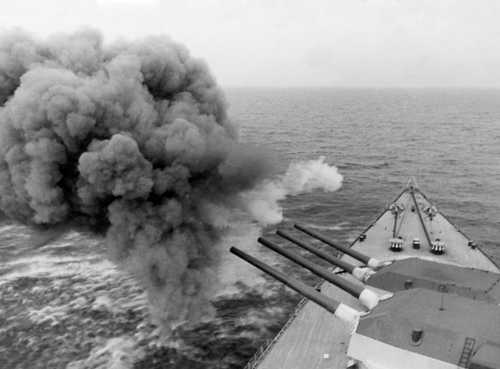 Tirpitz firing