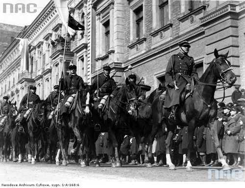 Cavalry parade in Kraków