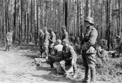 Soviet POWs in the woods