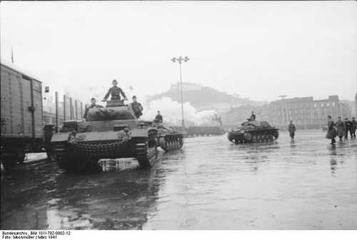 Panzers in the rain - Italy, 1941.