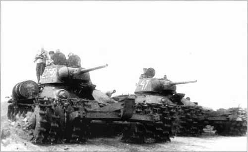 Т-34-76 с противоминным тралом, лето 1943