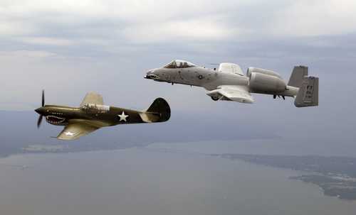 P-40 with A-10 Thunderbolt