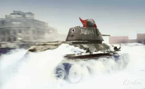 Tank T-34 "Rodina" in Stalingrad