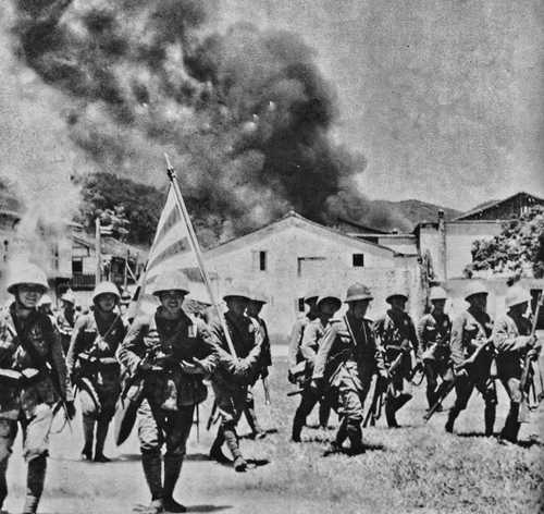 Japanese Marines in Wake Island, 1941.