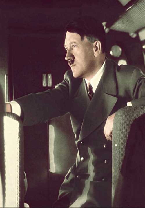 Hitler in Colour on Airplane