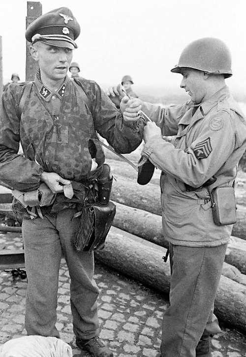 German officer surrenders
