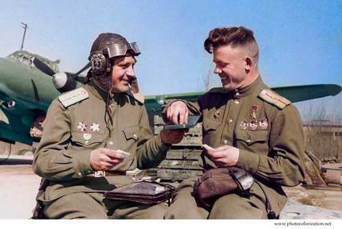 The pilots of the 81st aviation regiment 