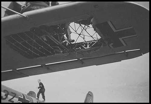 Polish Army damaged German plane.