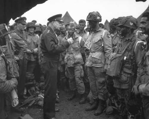General Eisenhower Instructs Paratroopers