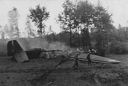 Polish Army destroyed Nazi German aircraft.