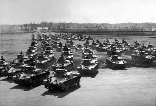 PzKpfw I tanks on parade.