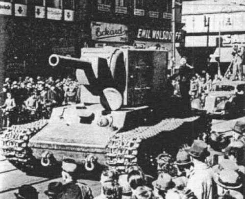 1941 Berlin. Trophy Russian tank KV - 2.
