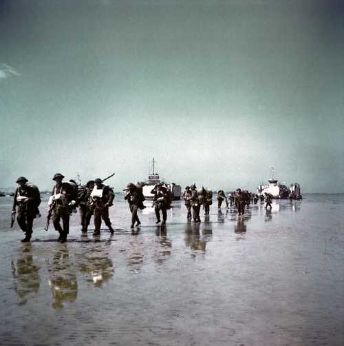 Soldiers Unloading on Juno Beach