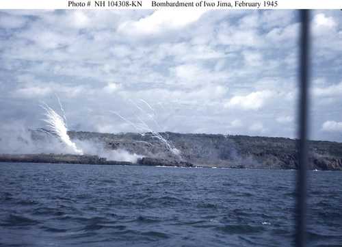 White Phosphorus shells on Iwo Jima Feb 1945