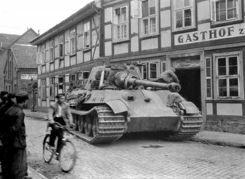 Disabled heavy Tiger tank