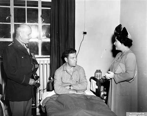 Visiting a wounded warrior