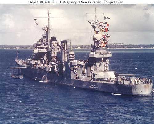 USS Quincy at New Caledonia