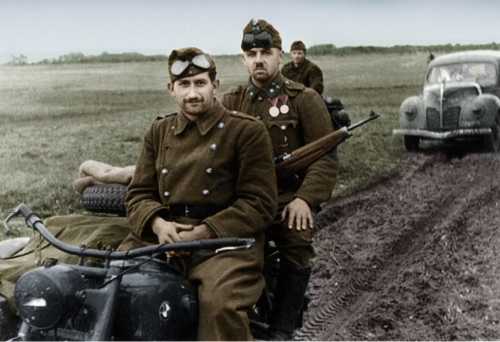 BMW on battlefield.